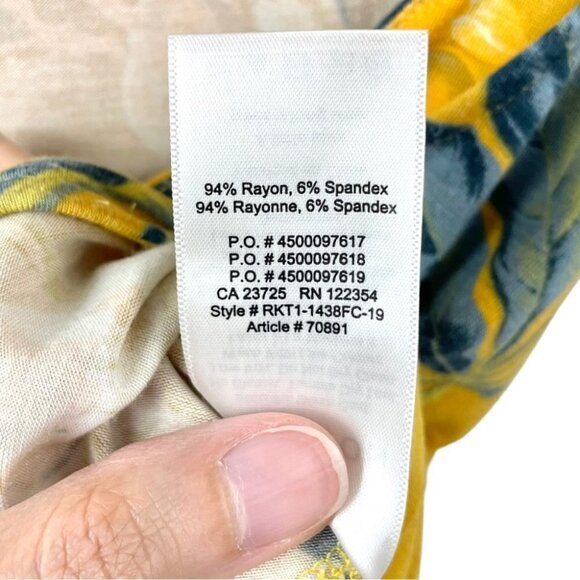 ** Babaton Jeronimo Cairo Gold Printed Tie Front Tank Top Size S - Picture 8 of 8